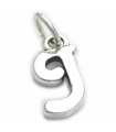 Script Letra J Inicial Charm en plata de primera ley .925 x 1 Charms de letras