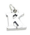 Bokstaven K Initial sterling silver charm .925 x 1 Bokstäver berlocker hänge