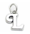 Script Letra L Inicial Charm en plata de primera ley .925 x 1 Charms de letras