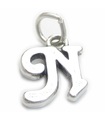 Script Letter N Initial charm i sterling silver .925 x 1 Bokstäver