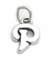 Script Letra P Inicial Charm en plata de primera ley .925 x 1 Charms de letras