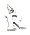 Lettera R iniziale charm in argento sterling .925 x 1 ciondolo con ciondoli lettere