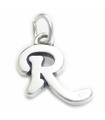 Script lettera R iniziale charm in argento sterling .925 x 1 lettere charms