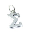 Sigma griechisches Alphabet Sterling Silber Charm .925 x 1 Buchstaben Charms