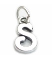 Script Letter S Initial charm i sterling silver .925 x 1 Bokstäver