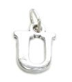 Lettera U iniziale charm in argento sterling .925 x 1 ciondolo con ciondoli lettere