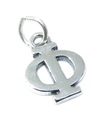 Phi griechisches Alphabet Sterling Silber Charm .925 x 1 Symbole PHI Charms