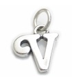 Script Letter V Initial charm i sterling silver .925 x 1 Bokstäver