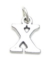 Letter X Initial sterling silver charm .925 x 1 Letters charms pendant