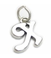 Script Letter X Initial sterling silver charm .925 x 1 Bokstäver berlocker