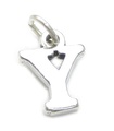 Bokstav Y Initial sterling silver charm .925 x 1 Bokstäver berlocker hänge