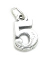 Numero 5 Cinque charm in argento sterling .925 x 1 Numbers charms pendenti