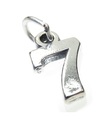 Numero 7 Sette charm in argento sterling .925 x 1 Numeri charms pendenti