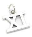 Numero romano numero 11 ciondolo in argento sterling .925 x1 XI numeri charms