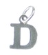 Letter D Initial sterling silver charm .925 x 1 Letters charms Style 6