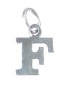 Lettera F Charm iniziale in argento sterling .925 x 1 Charms con lettere stile 6