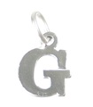 Lettera G Charm iniziale in argento sterling .925 x 1 Charms con lettere Style 6