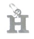 Letter H Initial sterling silver charm .925 x 1 Letters charms Style 6