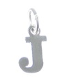 Bokstav J Initial sterling silver berlock .925 x 1 Bokstäver berlocker Stil 6