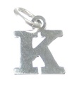 Bokstaven K Initial sterling silver charm .925 x 1 Bokstäver berlocker Stil 6