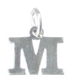 Lettera M Charm iniziale in argento sterling .925 x 1 Charms con lettere Style 6