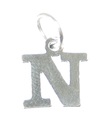 Lettera N Ciondolo iniziale in argento sterling .925 x 1 Ciondoli con lettere stile 6