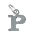 Lettera P Charm iniziale in argento sterling .925 x 1 Charms con lettere Style 6