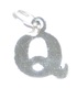 Letter Q Initial sterling silver charm .925 x 1 Letters charms Style 6
