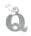 Lettera Q iniziale charm in argento sterling .925 x 1 Lettere charms Style 6