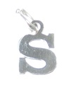 Lettera S Charm iniziale in argento sterling .925 x 1 Lettere charms Style 6