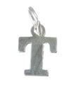 Lettera T iniziale charm in argento sterling .925 x 1 Lettere charms Style 6