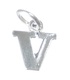 Letter V Initial sterling silver charm .925 x 1 Letters charms Style 6