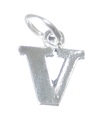 Lettera V Charm iniziale in argento sterling .925 x 1 Lettere charms Style 6