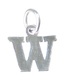 Letter W Initial sterling silver charm .925 x 1 Letters charms Style 6