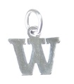 Lettera W Charm iniziale in argento sterling .925 x 1 Charms con lettere stile 6