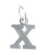 Letter X Initial sterling silver charm .925 x 1 Letters charms Style 6