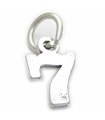 Nummer 7 Sieben Sterling Silber Charm .925 x 1 Zahlen Charms Stil 6