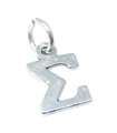 Sigma griechisches Alphabet Sterling Silber Charm .925 x 1 Symbole Buchstaben Charms