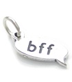 BFF chat di testo piccolo charm in argento sterling Best Friends Forever charms