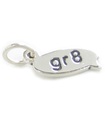 GR8 Great Text Chat charm i sterling silver .925 x 1 sms