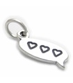 Hearts text chat sterling silver charm .925 x 1 SMS TXT chat charms