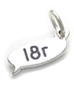 L8r Later Text Chat charm i sterling silver .925 x 1 SMS TXT -berlocker