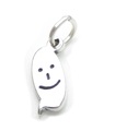 :-) Smiley face text chat sterling silver charm .925 x 1 Smile SMS