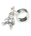 Docka i sterling silver Dangle Bead charm Spacer .925 x 1 Pärlor charm