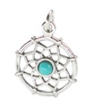 Charme attrape-rêves en argent sterling .925 x 1 Pendentifs attrape-rêves