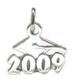 2009 Mortarboard Graduation silver strlng charm .925 x1 Graduate charms