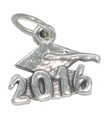 2016 Graduación Mortarboard strlng charm de plata .925 x1 Charms graduados