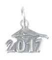 2017 Mortarboard Graduation strlng silver charm .925 x1 Graduate charms