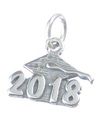 2018 Mortarboard Graduation strlng silver charm .925 x1 Graduate charms