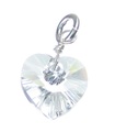 Aprile Birthstone Crystal charm in argento sterling .925 x 1 Birthstones